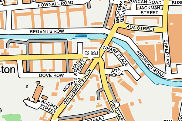 E2 8SJ map - OS OpenMap – Local (Ordnance Survey)