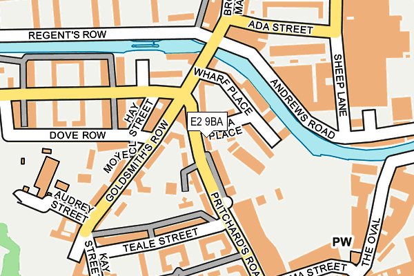 E2 9BA map - OS OpenMap – Local (Ordnance Survey)