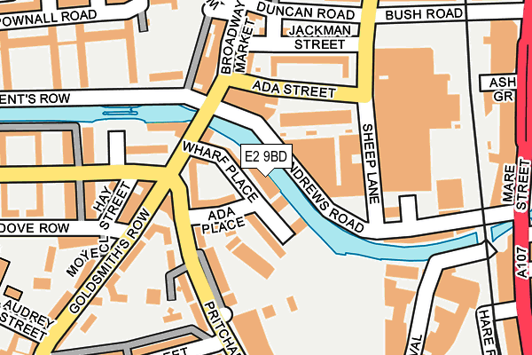 E2 9BD map - OS OpenMap – Local (Ordnance Survey)