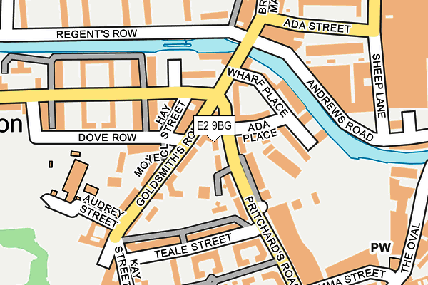 E2 9BG map - OS OpenMap – Local (Ordnance Survey)