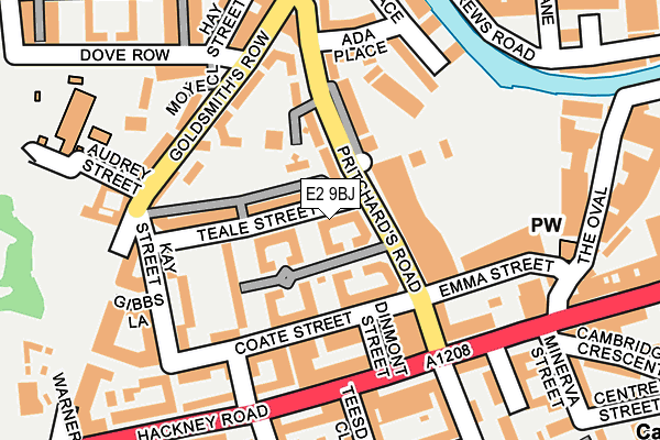 E2 9BJ map - OS OpenMap – Local (Ordnance Survey)