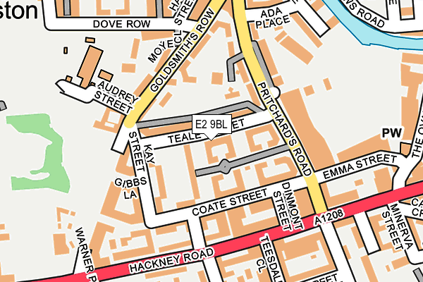 E2 9BL map - OS OpenMap – Local (Ordnance Survey)