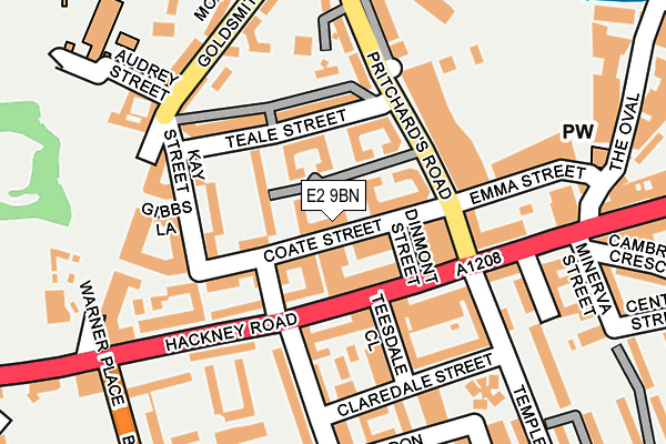 E2 9BN map - OS OpenMap – Local (Ordnance Survey)