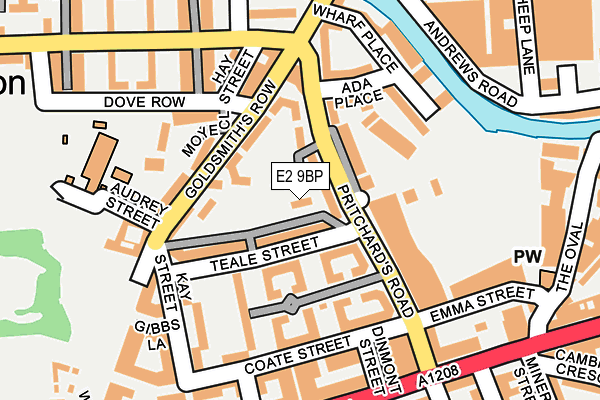 E2 9BP map - OS OpenMap – Local (Ordnance Survey)