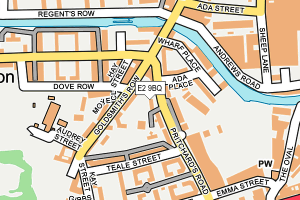 E2 9BQ map - OS OpenMap – Local (Ordnance Survey)
