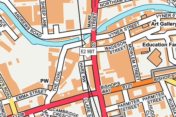 E2 9BT map - OS OpenMap – Local (Ordnance Survey)