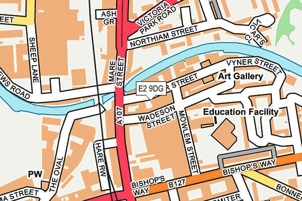 E2 9DG map - OS OpenMap – Local (Ordnance Survey)