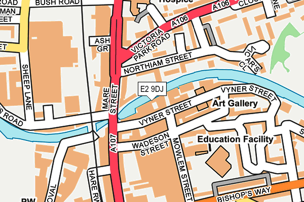 E2 9DJ map - OS OpenMap – Local (Ordnance Survey)