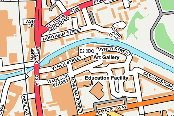 E2 9DQ map - OS OpenMap – Local (Ordnance Survey)