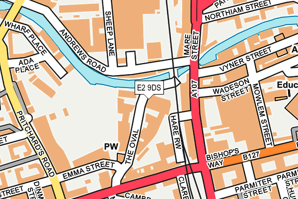 E2 9DS map - OS OpenMap – Local (Ordnance Survey)