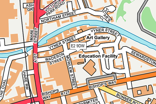 E2 9DW map - OS OpenMap – Local (Ordnance Survey)