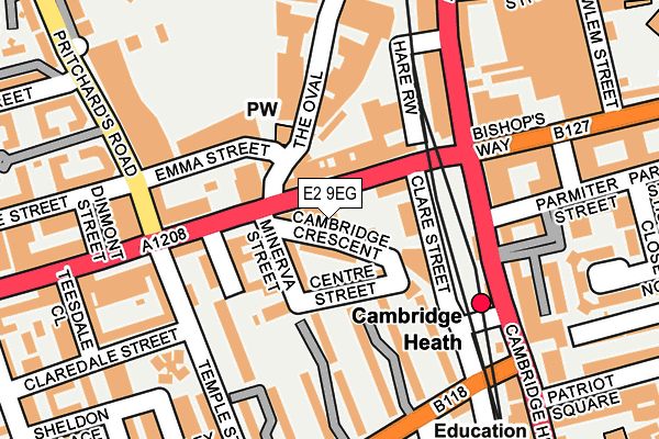 E2 9EG map - OS OpenMap – Local (Ordnance Survey)