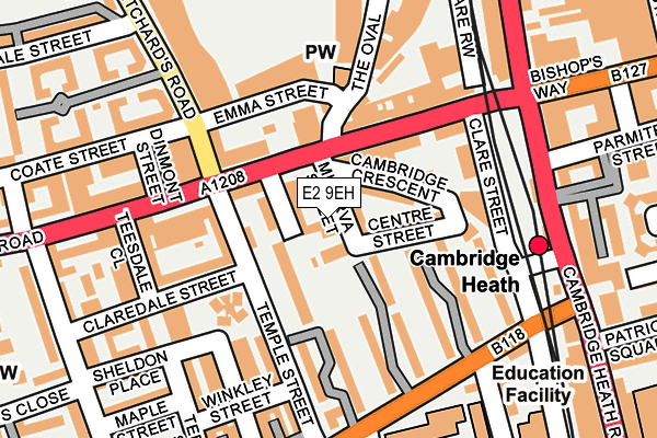 E2 9EH map - OS OpenMap – Local (Ordnance Survey)