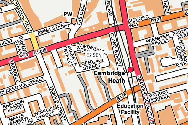 E2 9EN map - OS OpenMap – Local (Ordnance Survey)