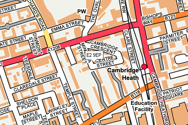 E2 9EP map - OS OpenMap – Local (Ordnance Survey)