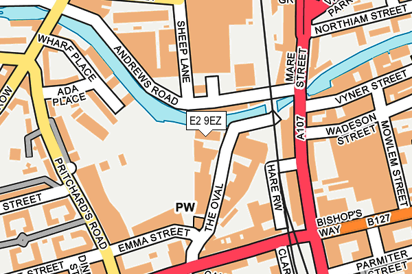 E2 9EZ map - OS OpenMap – Local (Ordnance Survey)