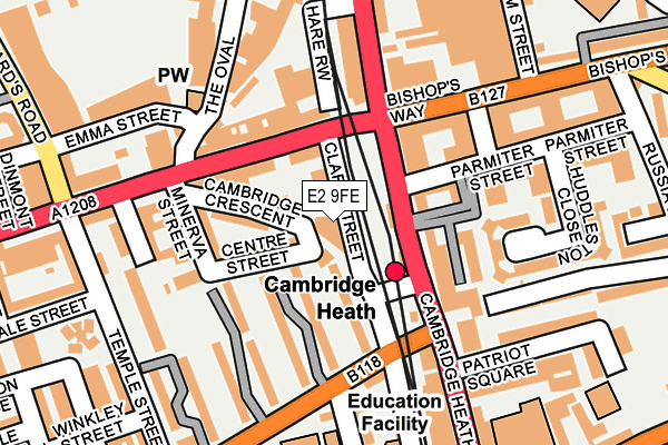 E2 9FE map - OS OpenMap – Local (Ordnance Survey)