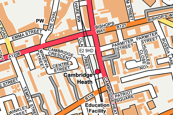 E2 9HD map - OS OpenMap – Local (Ordnance Survey)