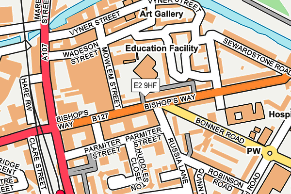 E2 9HF map - OS OpenMap – Local (Ordnance Survey)