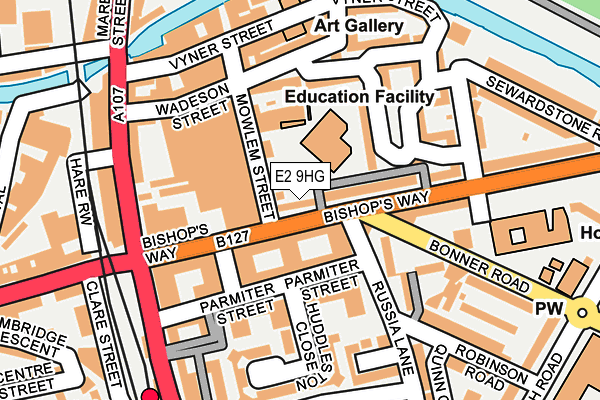 E2 9HG map - OS OpenMap – Local (Ordnance Survey)