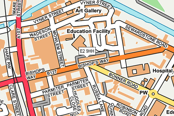 E2 9HH map - OS OpenMap – Local (Ordnance Survey)