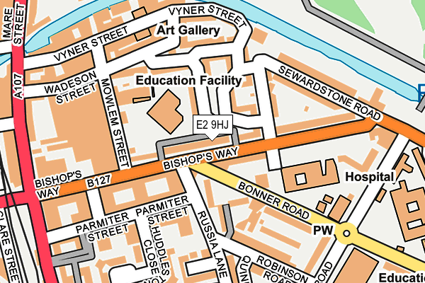 E2 9HJ map - OS OpenMap – Local (Ordnance Survey)