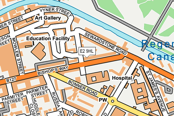 E2 9HL map - OS OpenMap – Local (Ordnance Survey)