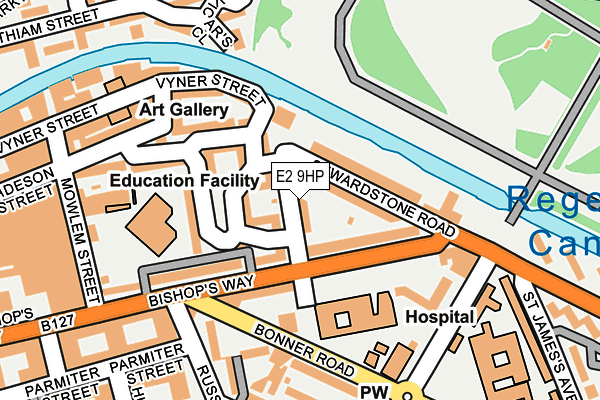 E2 9HP map - OS OpenMap – Local (Ordnance Survey)