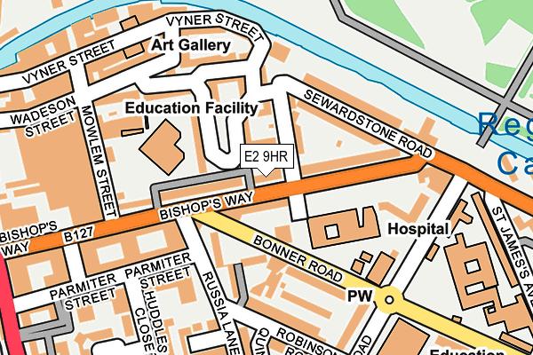 E2 9HR map - OS OpenMap – Local (Ordnance Survey)