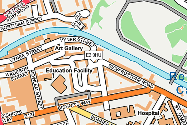 E2 9HU map - OS OpenMap – Local (Ordnance Survey)