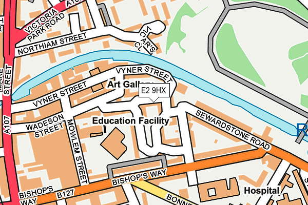 E2 9HX map - OS OpenMap – Local (Ordnance Survey)