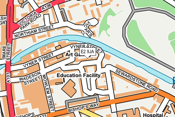 E2 9JA map - OS OpenMap – Local (Ordnance Survey)