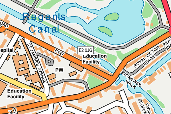E2 9JG map - OS OpenMap – Local (Ordnance Survey)