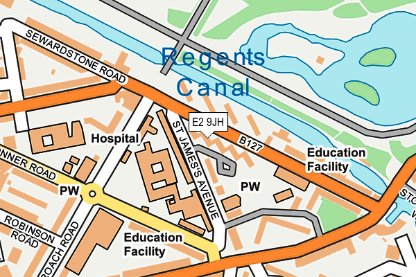 E2 9JH map - OS OpenMap – Local (Ordnance Survey)