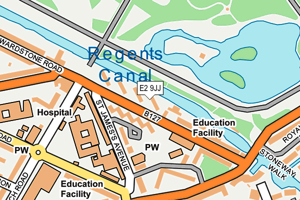 E2 9JJ map - OS OpenMap – Local (Ordnance Survey)