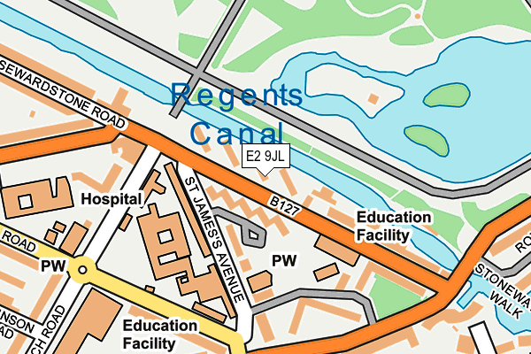 E2 9JL map - OS OpenMap – Local (Ordnance Survey)