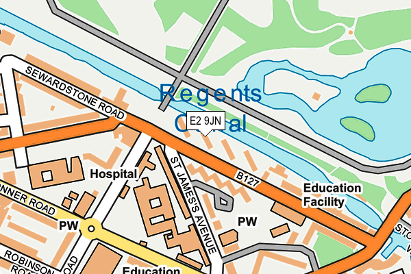 E2 9JN map - OS OpenMap – Local (Ordnance Survey)