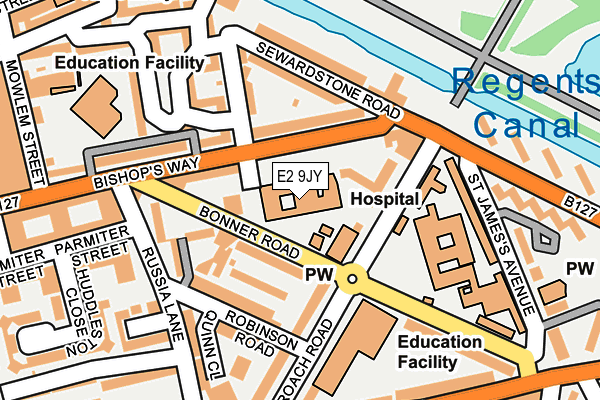 E2 9JY map - OS OpenMap – Local (Ordnance Survey)