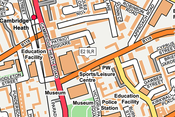 E2 9LR map - OS OpenMap – Local (Ordnance Survey)