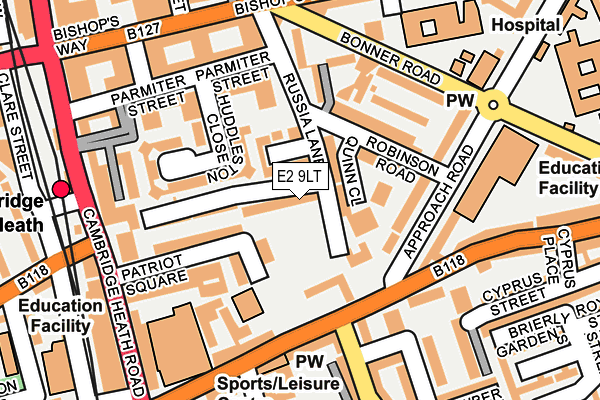 E2 9LT map - OS OpenMap – Local (Ordnance Survey)