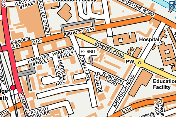 E2 9ND map - OS OpenMap – Local (Ordnance Survey)