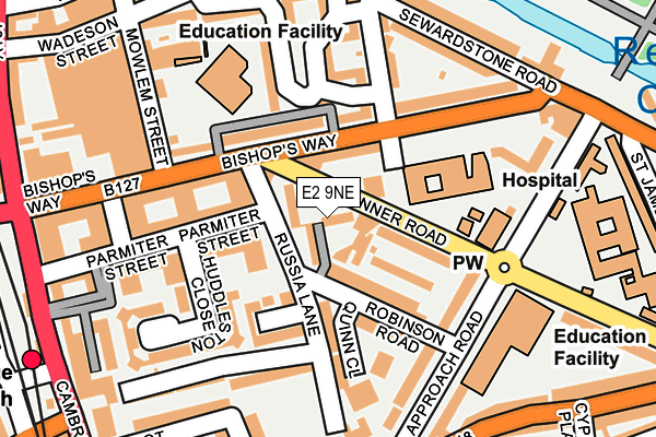 E2 9NE map - OS OpenMap – Local (Ordnance Survey)