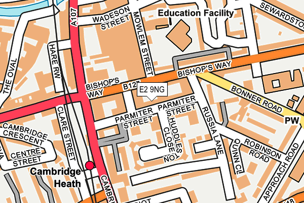 E2 9NG map - OS OpenMap – Local (Ordnance Survey)