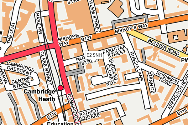 E2 9NH map - OS OpenMap – Local (Ordnance Survey)