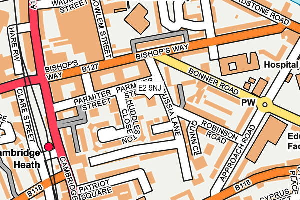 E2 9NJ map - OS OpenMap – Local (Ordnance Survey)