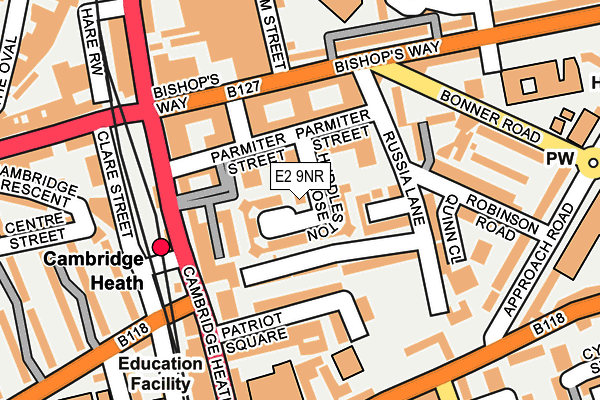 E2 9NR map - OS OpenMap – Local (Ordnance Survey)