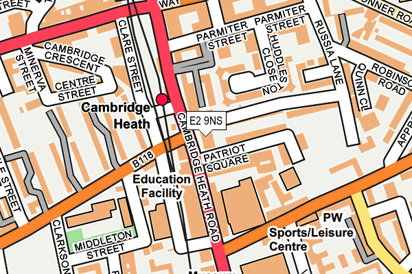 E2 9NS map - OS OpenMap – Local (Ordnance Survey)