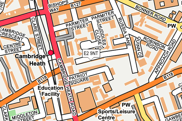 E2 9NT map - OS OpenMap – Local (Ordnance Survey)