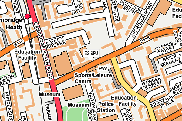 E2 9PJ map - OS OpenMap – Local (Ordnance Survey)