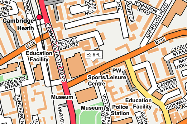 E2 9PL map - OS OpenMap – Local (Ordnance Survey)